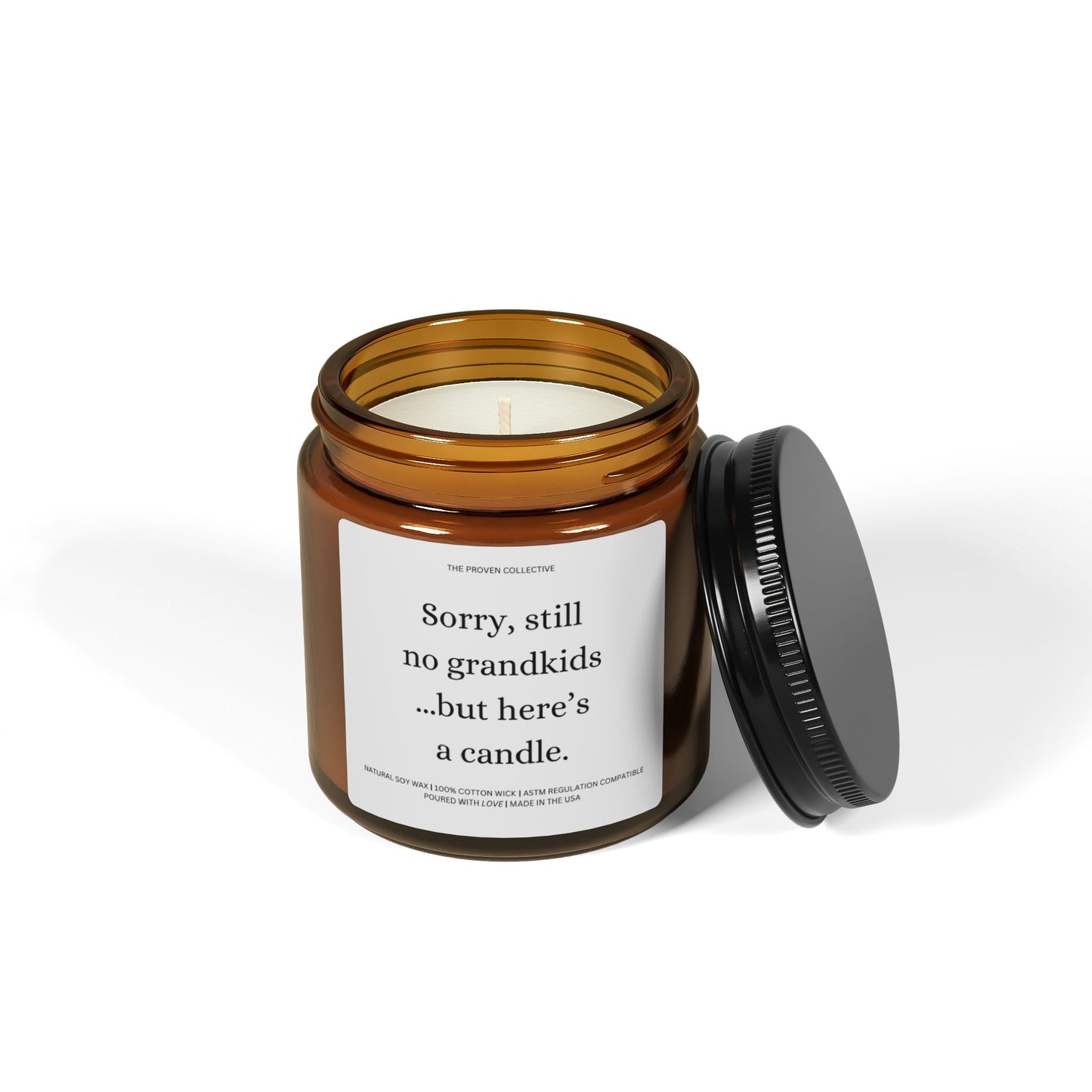 Still No Grandkids | Scented Soy Candle | Amber Jar