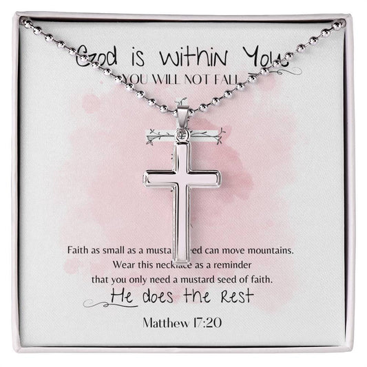 God is Within You | Artisan Stainless Steel Cross | For Her