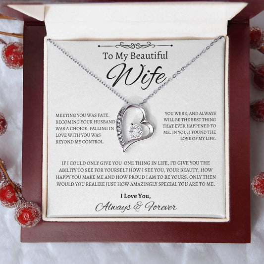 To My Beautiful Wife | Forever Love Necklace | For Her