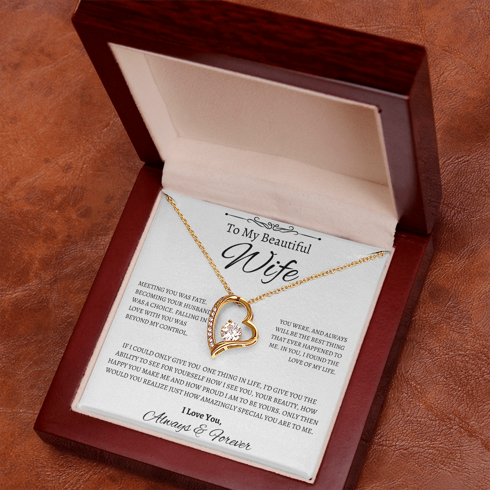 To My Beautiful Wife | Forever Love Necklace | For Her