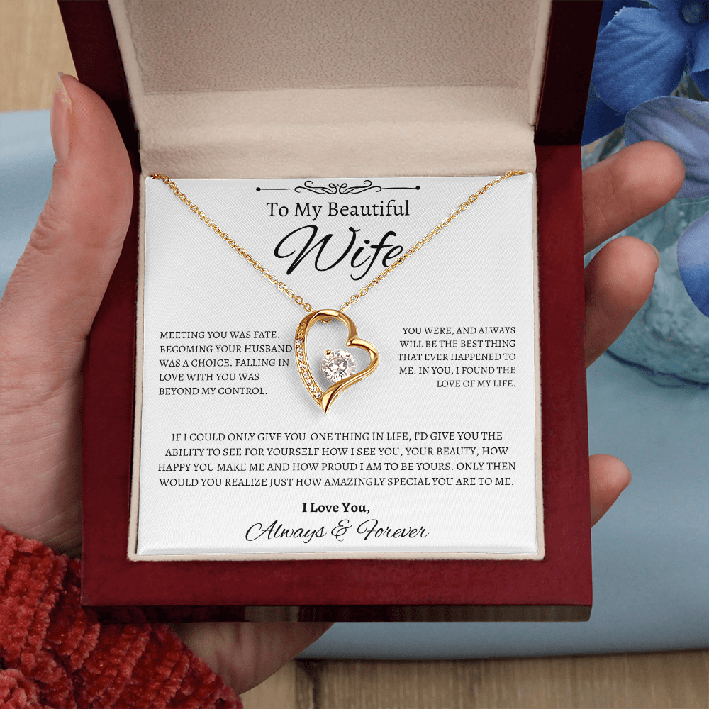 To My Beautiful Wife | Forever Love Necklace | For Her