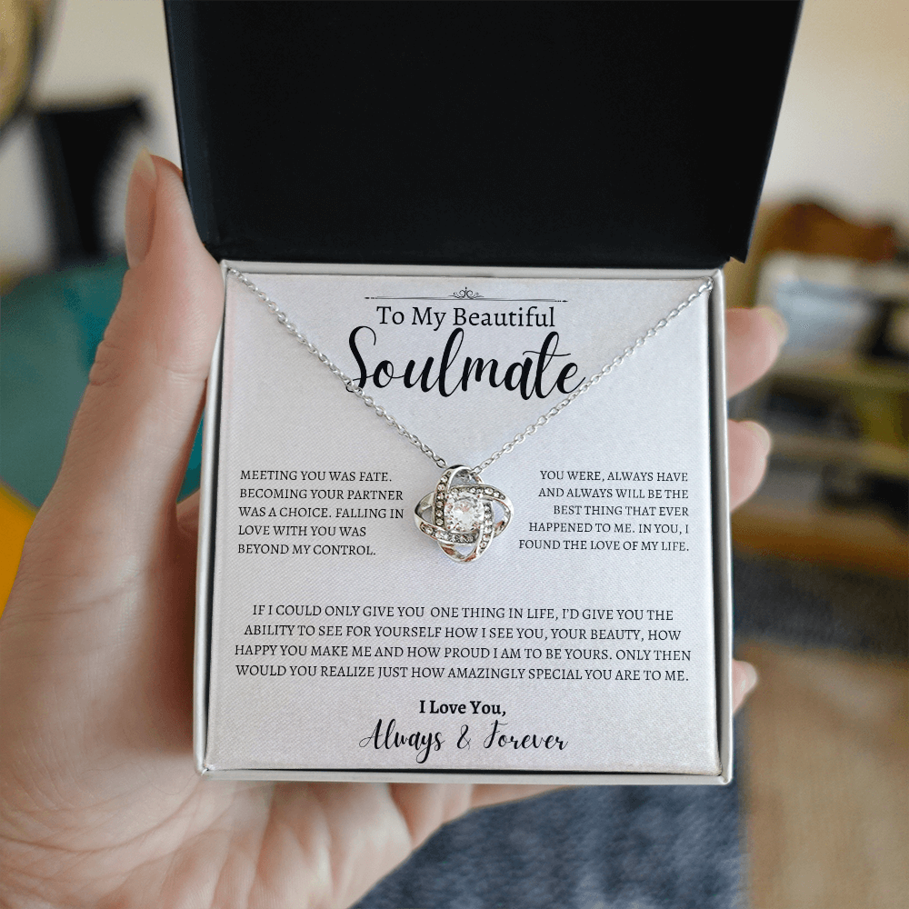 To My Beautiful Soulmate | Love Knot Necklace | For Her