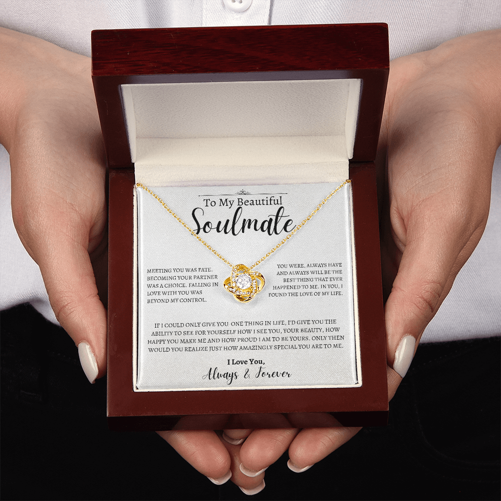 To My Beautiful Soulmate | Love Knot Necklace | For Her