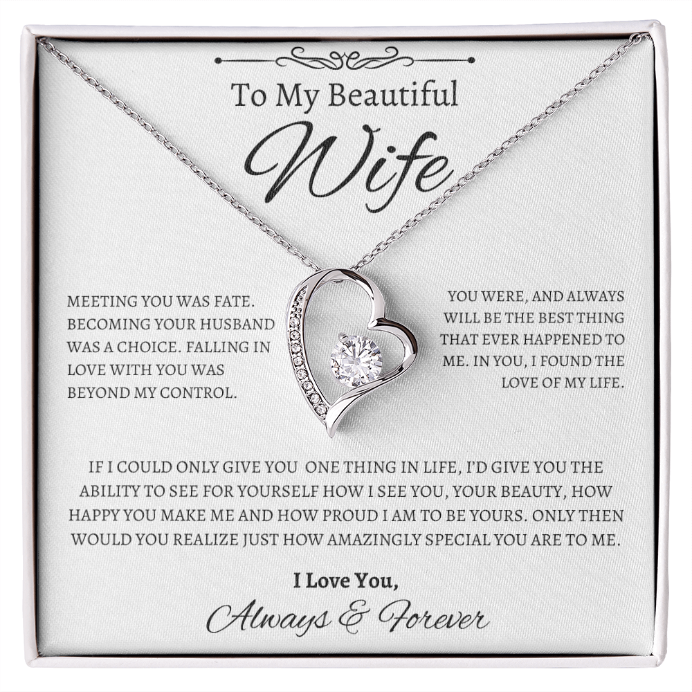 To My Beautiful Wife | Forever Love Necklace | For Her