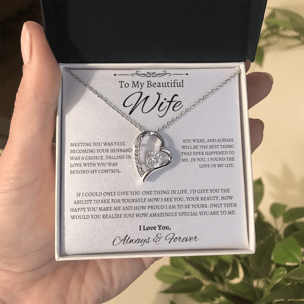 To My Beautiful Wife | Forever Love Necklace | For Her