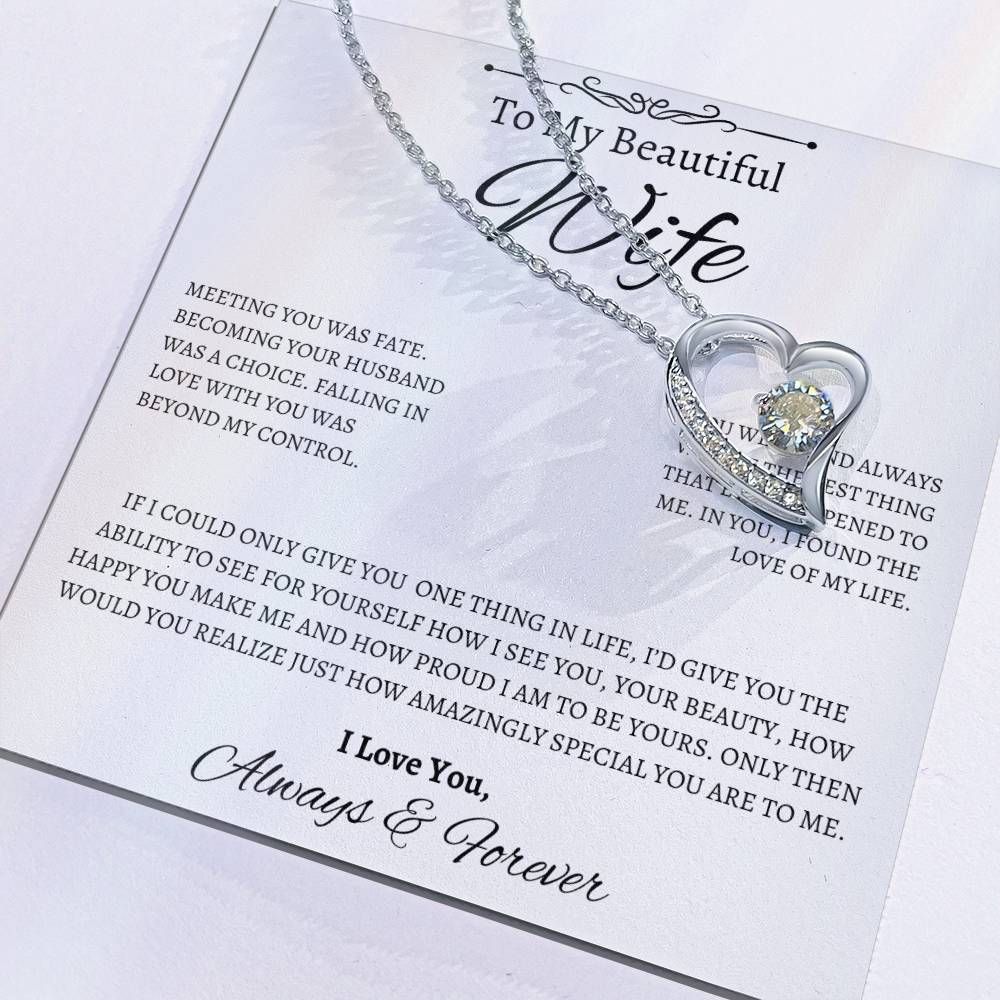 To My Beautiful Wife | Forever Love Necklace | For Her